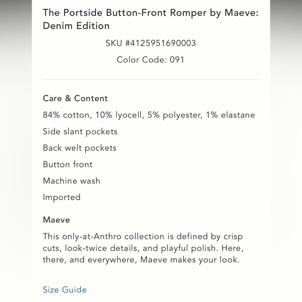 ✨ Anthropologie Portside Button-Front Romper - Picture 5 of 7